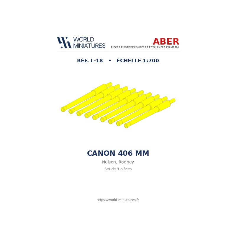 Aber S 1:700 L-018 – Canons 406 mm Nelson / Rodney