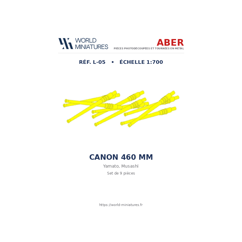 Aber S 1:700 L-005 – Canons 460 mm Yamato / Musashi