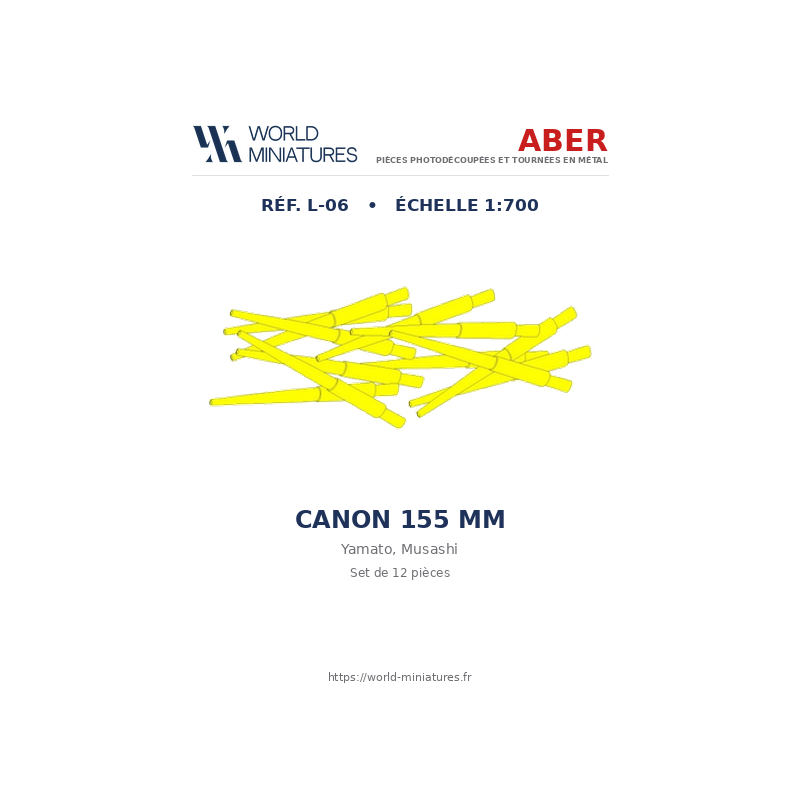 Aber S 1:700 L-006 – Canons 155 mm Marine japonaise