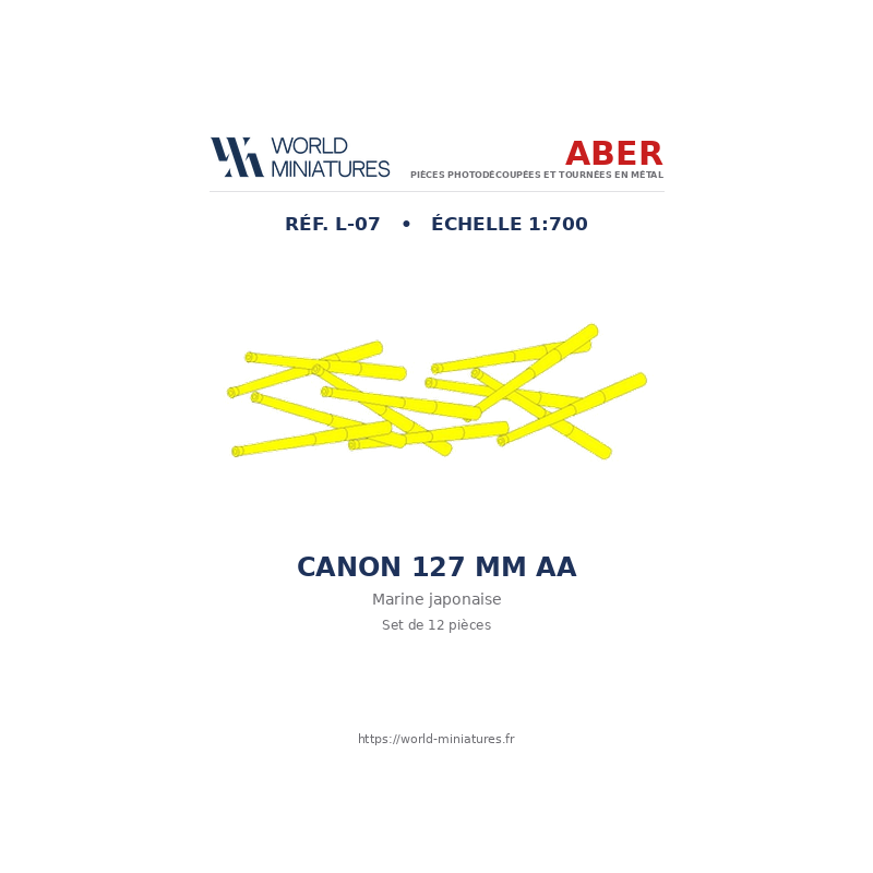 Aber S 1:700 L-007 – Canons 127 mm Marine japonaise