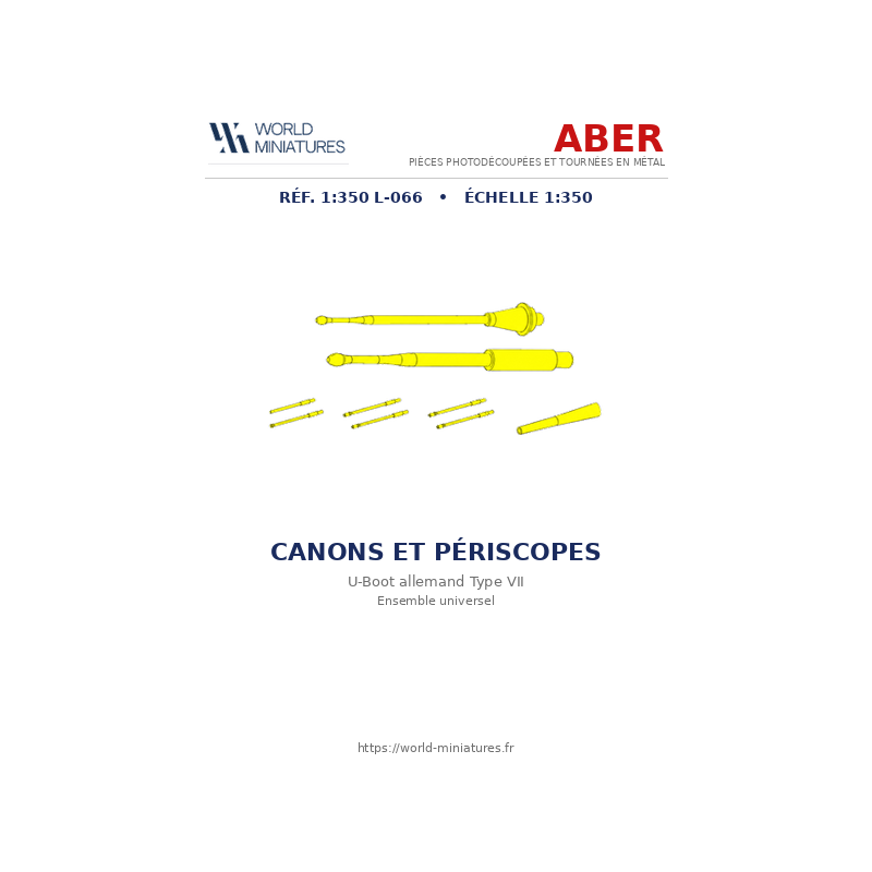 Aber S 1:350 L-066 – Canons et périscopes pour U-Boot allemand type VII