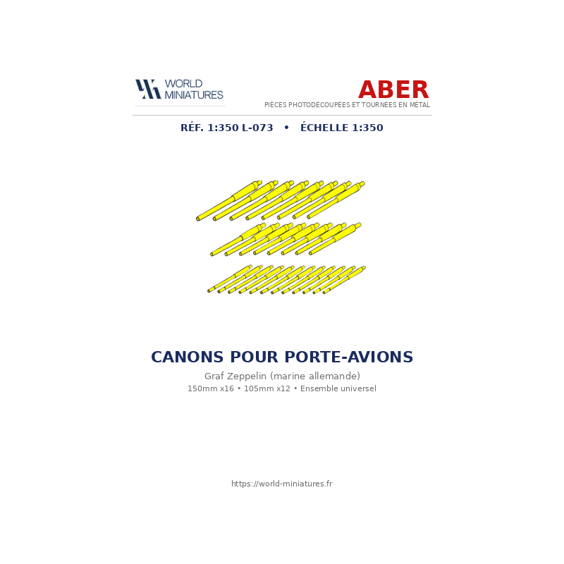 Aber S 1:350 L-073 – Canons pour porte-avions allemands