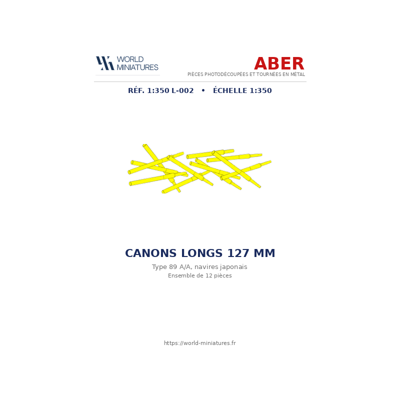 Aber S 1:350 L-002 – Longs canons pour navires japonais