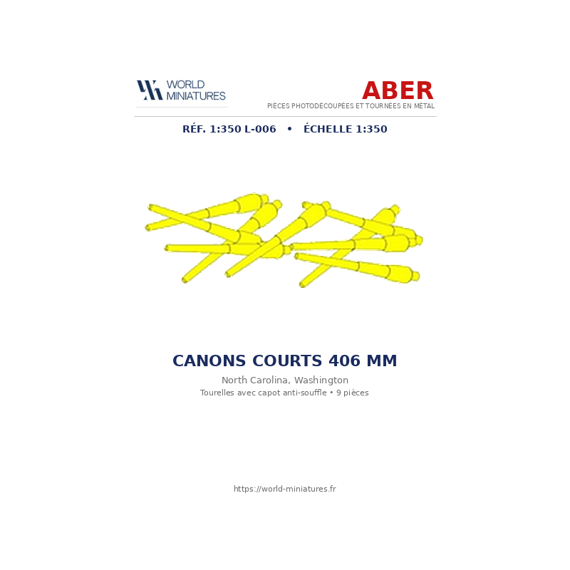 Aber S 1:350 L-006 – USN canons de 406 mm