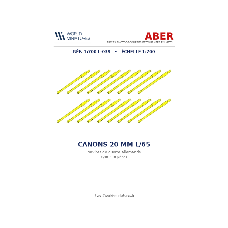 Aber S 1:700 L-039 – Canons 20 mm L/65 C/38