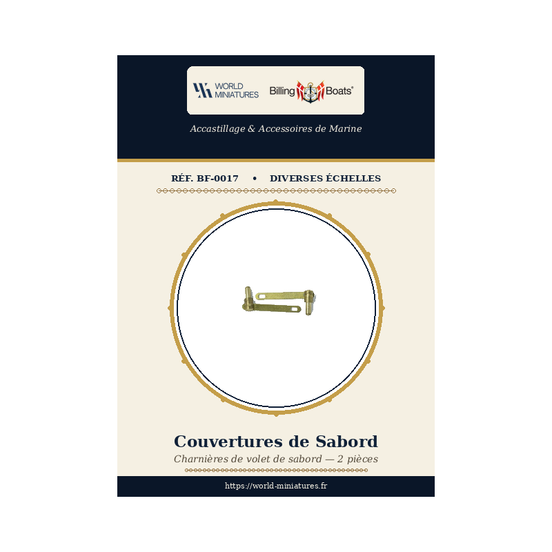 Billing Boats BF-0017 – Couvertures de sabord 21 mm / 2 pièces
