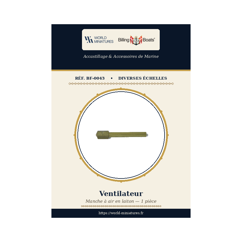 Billing Boats BF-0043 – Ventilateur 7 × 40 mm / 1 pièce