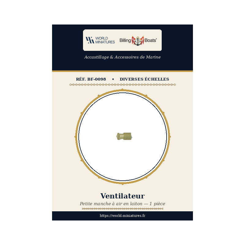 Billing Boats BF-0098 – Ventilateur 8 × 17 mm / 1 pièce
