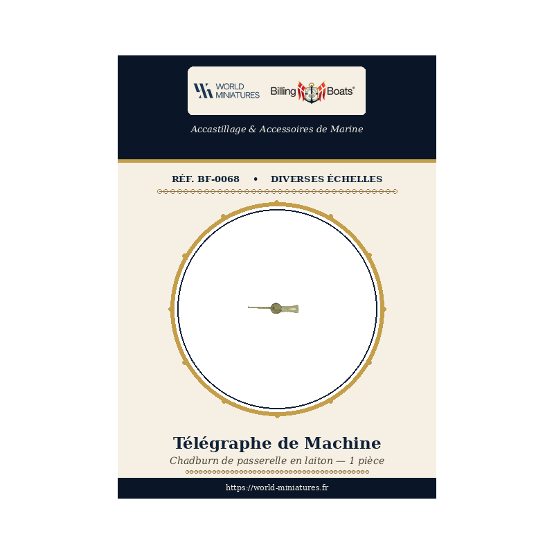 Billing Boats BF-0068 – Télégraphe de machine 23 mm / 1 pièce