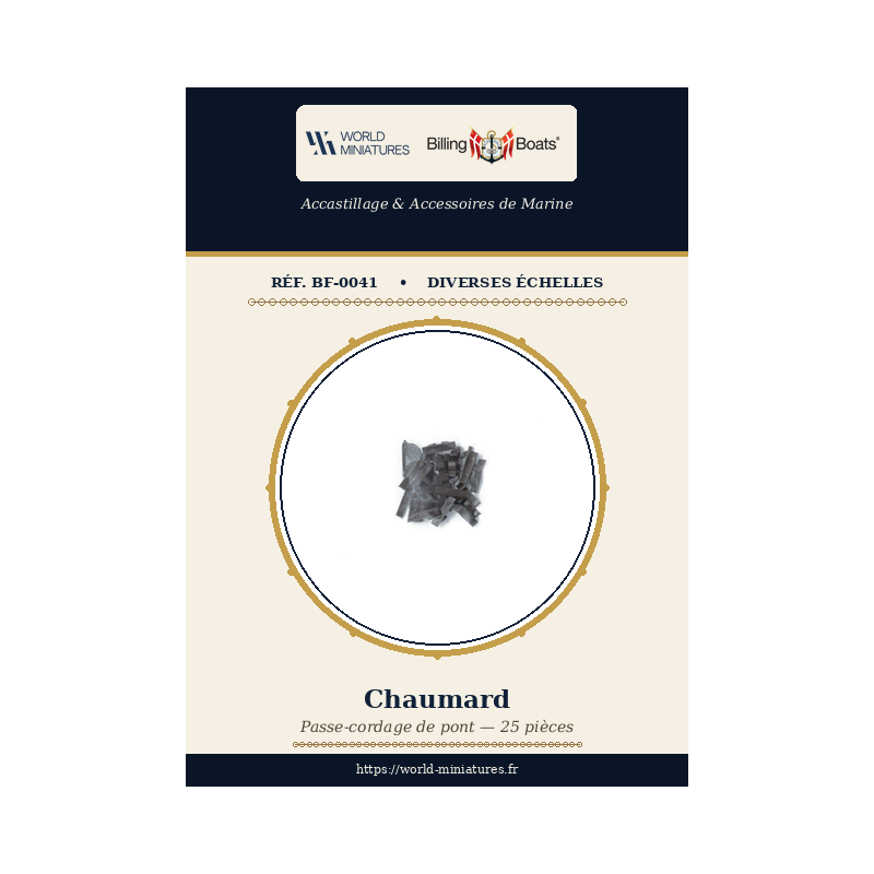 Billing Boats BF-0041 – Chaumard 12 mm / 25 pièces