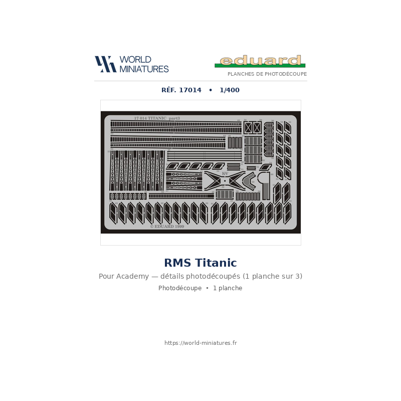 Eduard 17014 - RMS Titanic (Academy) 1/400