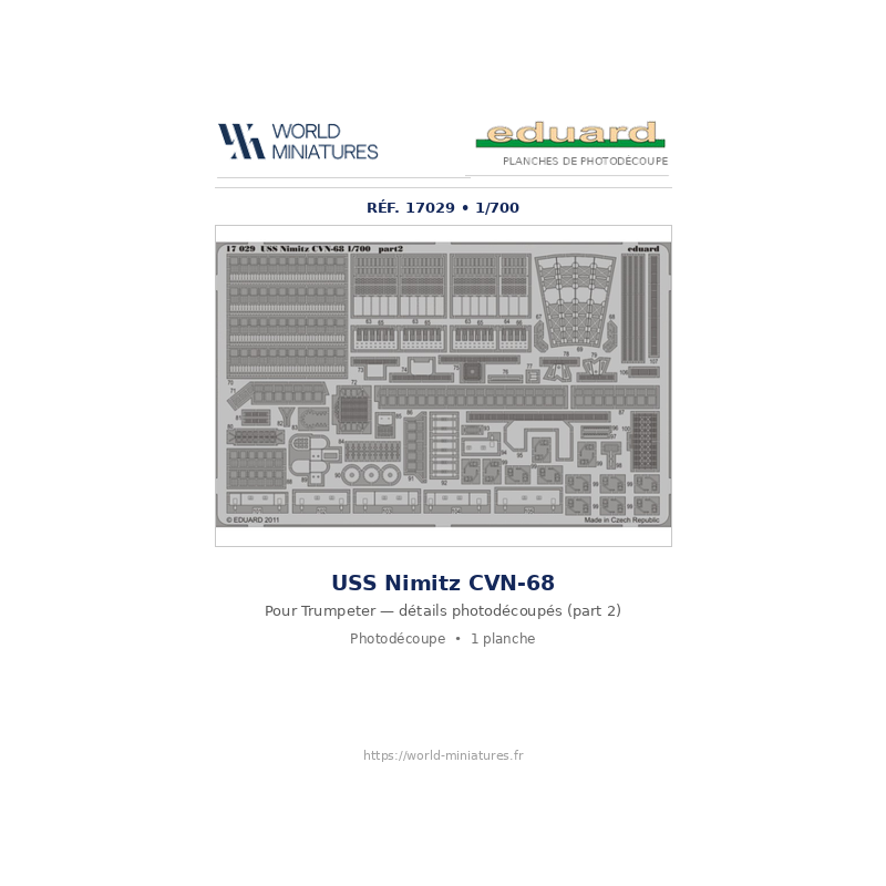 Eduard 17029 - USS Nimitz CVN-68 (Trumpeter) 1/700