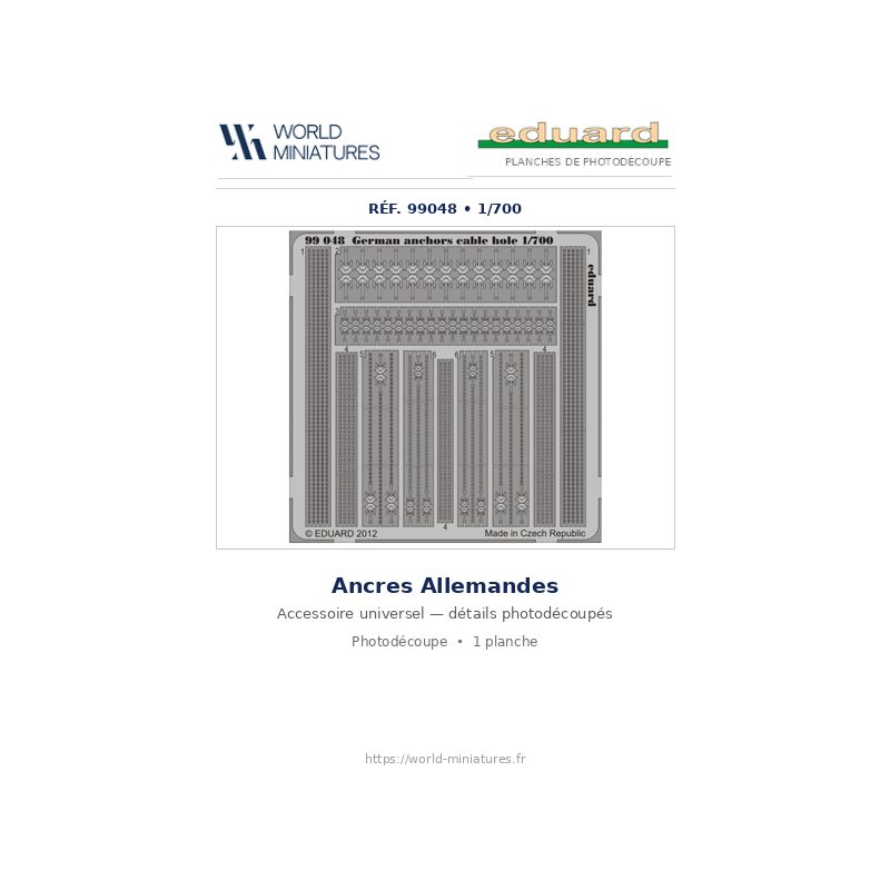 Eduard 99048 – Ancres Allemandes 1/700