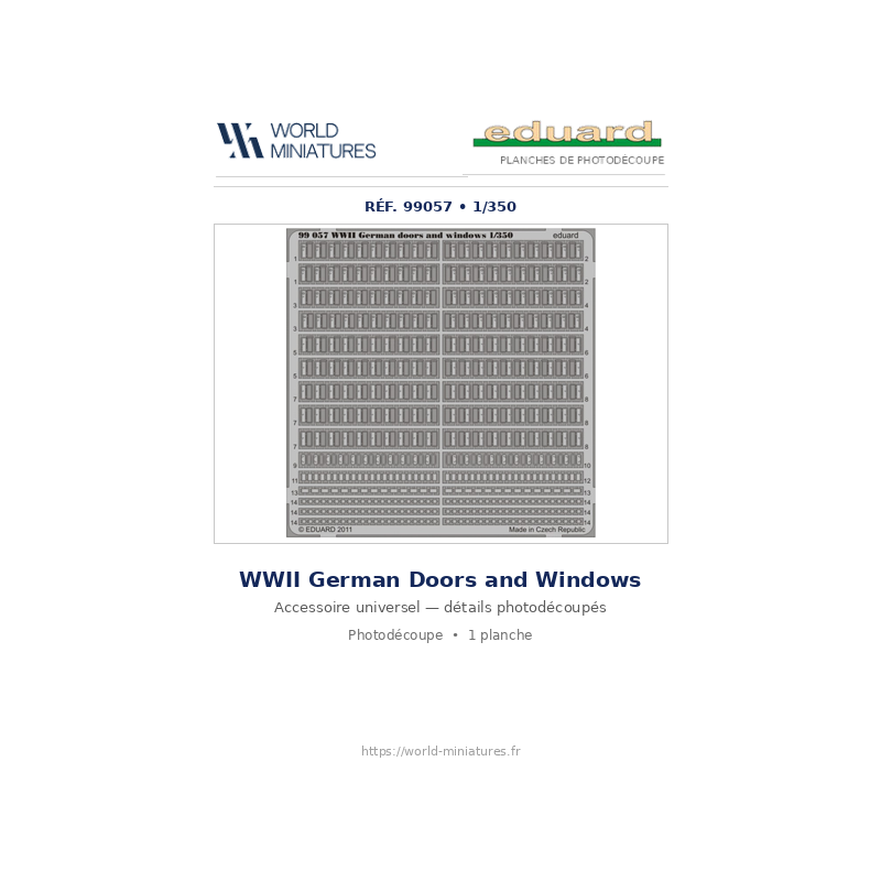 Eduard 99057 – WWII German Doors and Windows 1/350