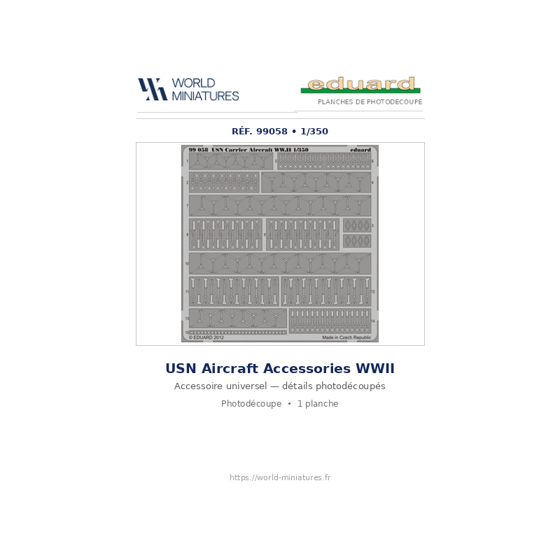 Eduard 99058 – USN Aircraft Accessories WWII 1/350
