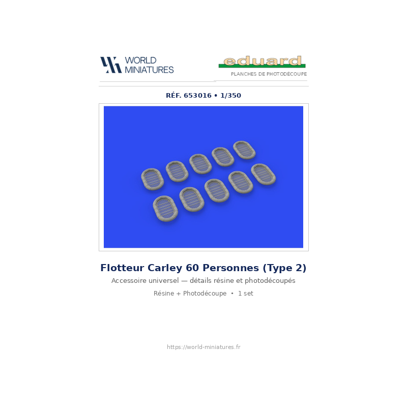 Eduard 653016 – Flotteur Carley pour 60 personnes – Type 2 1/351