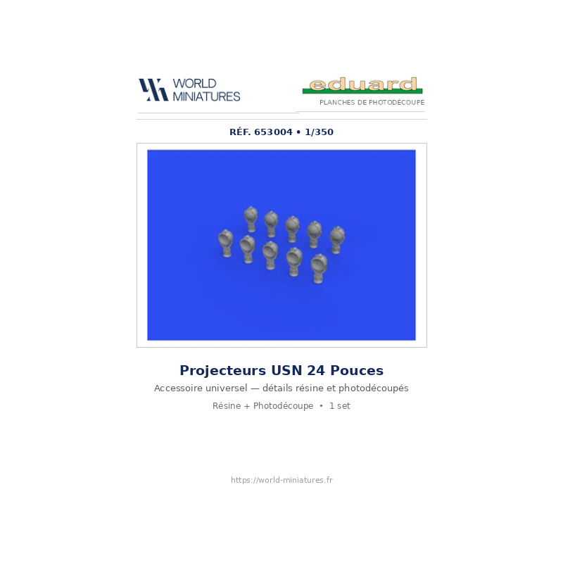 Eduard 653004 – Projecteurs USN 24 pouces 1/350