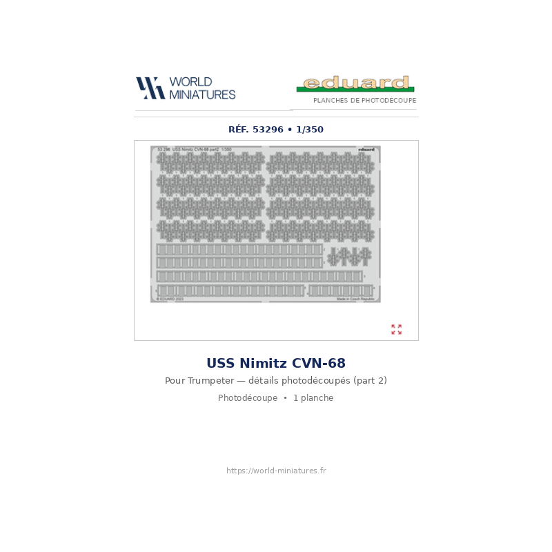 Eduard 53296 – USS Nimitz CVN 68 Part 2 Trumpeter 1/350