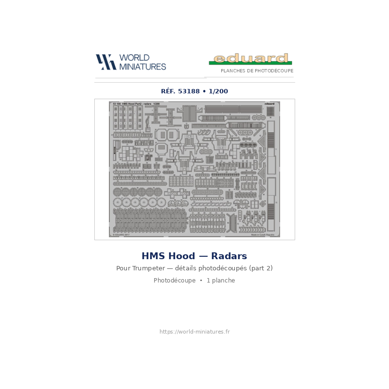 Eduard 53188 – HMS Hood Pt.2 – Radars 1/200