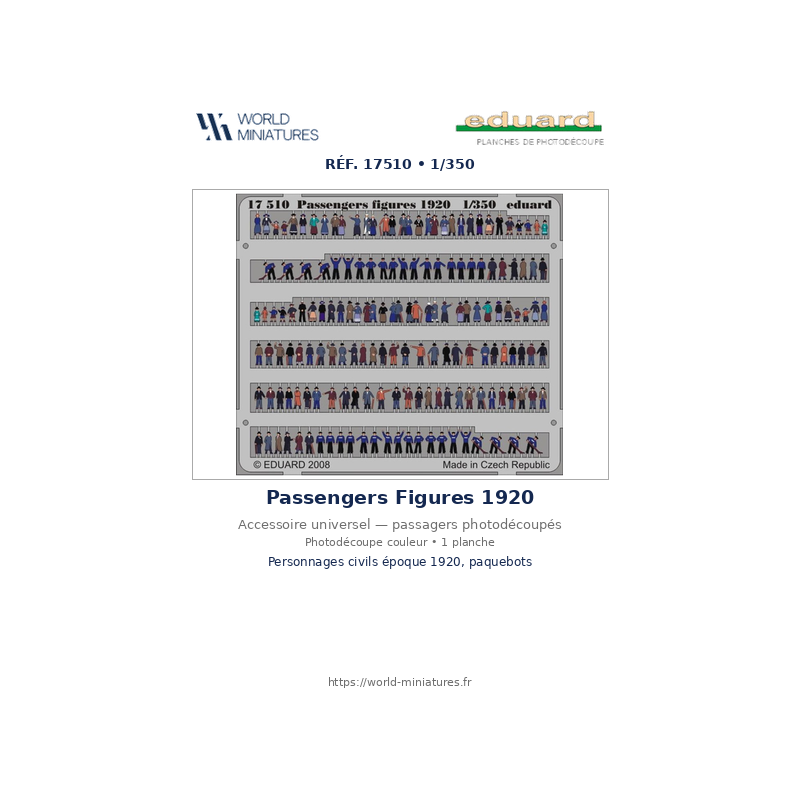 Eduard 17510 - Passagers Epoque 1920 1/350