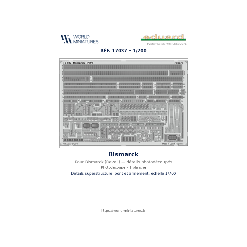 Eduard 17037 – Bismarck (Revell) – 1/700