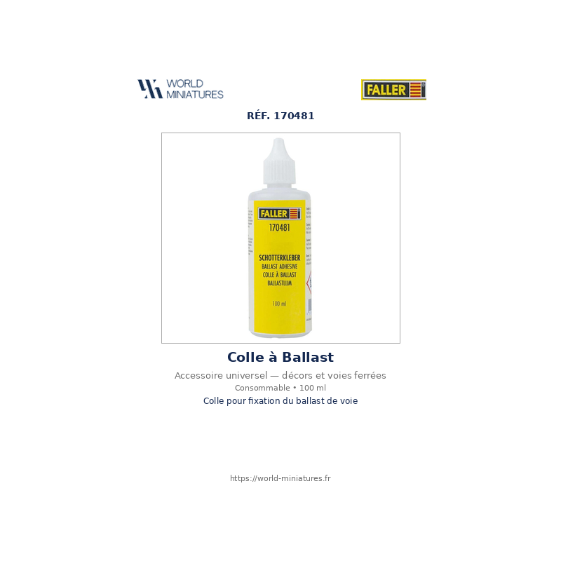 Faller 170481 Colle à ballast 100gr