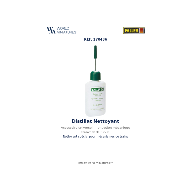 Faller 170486 – Distillat nettoyant (25 ml)
