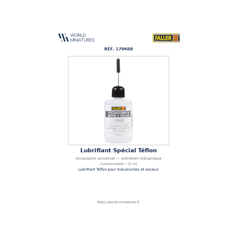 Faller	170488	Lubrifiant spécial au Teflon  25ml