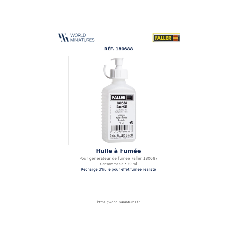 Faller 180688 – Huile à fumée (50 ml)