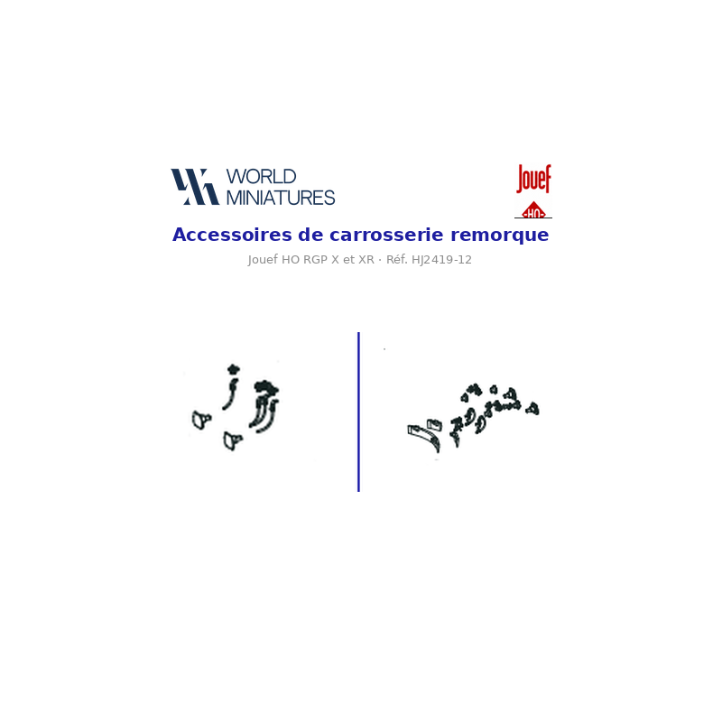 Jouef HO RGP X et XR – HJ2419-12 – Accessoires de Carrosserie remorque