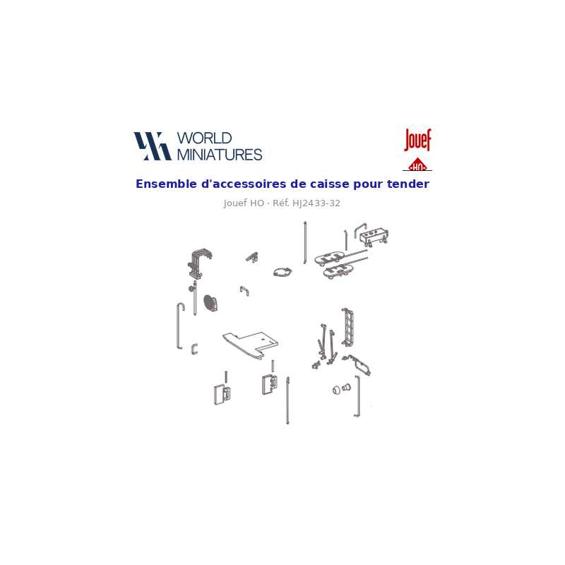 Jouef HO – HJ2433‑32 – Ensemble d’accessoires de caisse pour tender