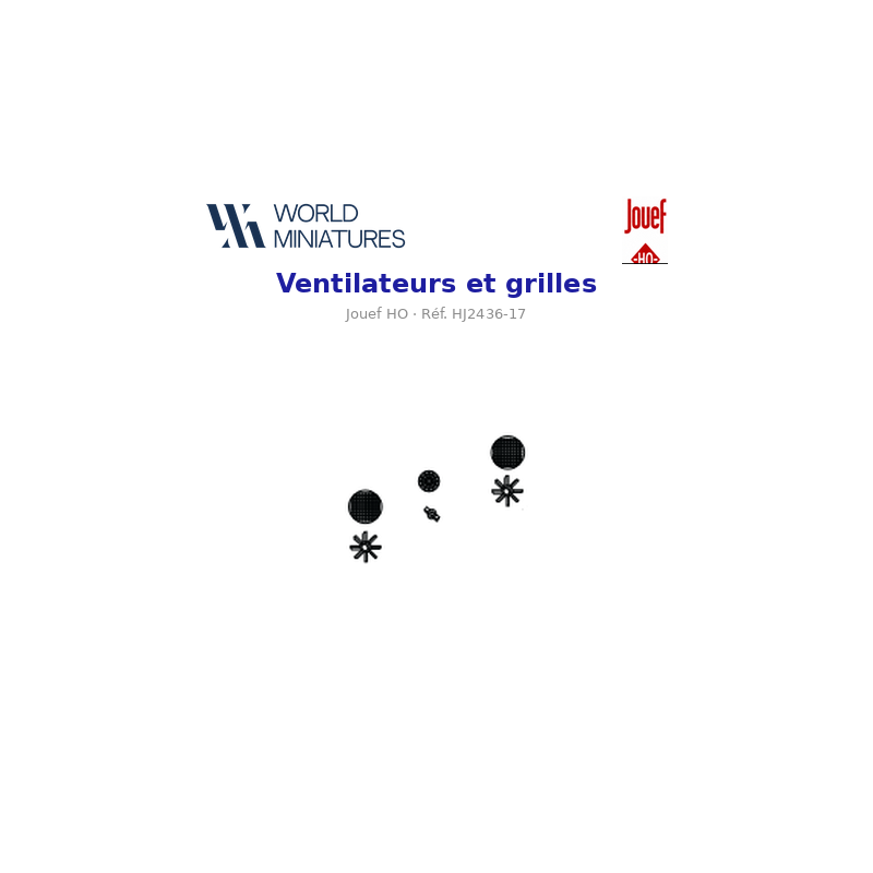 Jouef HO – HJ2436-17 – Ventilateurs et grilles