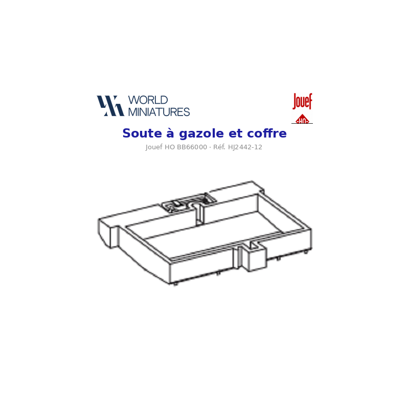 Jouef HO BB66000 – HJ2442-12 – Soute à gazole et coffre