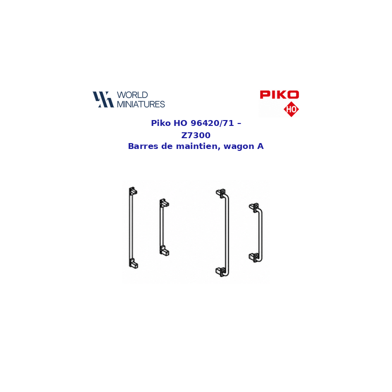 Piko HO 96420/71 – Z7300 Barres de maintien, wagon A