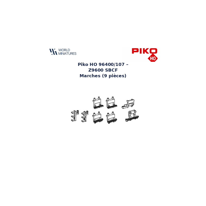 Piko HO 96400/107 – Z9600 SBCF Marches (9 pièces)