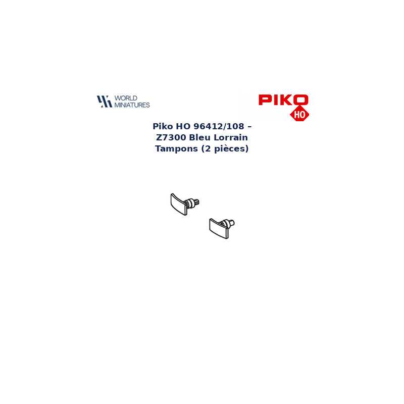 Piko HO 96412/108 – Z7300 Bleu Lorrain Tampons (2 pièces)