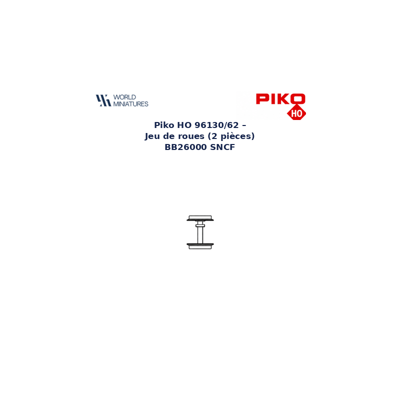 Piko HO 96130/62 – Jeu de roues (2 pièces) BB26000 SNCF