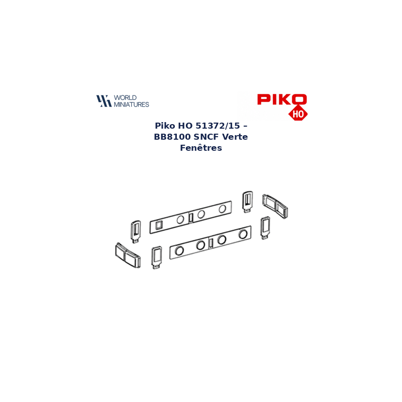 Piko HO 51372/15 – BB8100 SNCF Verte Fenêtres