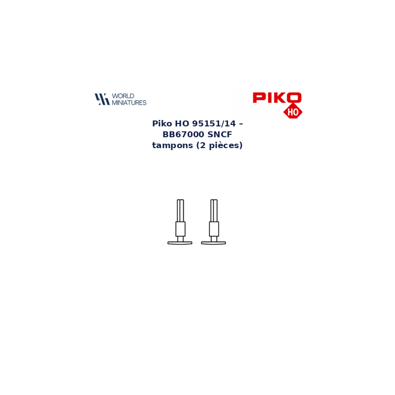 Piko HO 95151/14 – BB67000 SNCF  tampons (2 pièces)