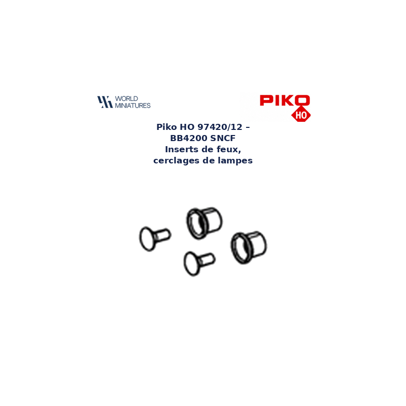Piko HO 97420/12 – BB4200 SNCF Inserts de feux, cerclages de lampes