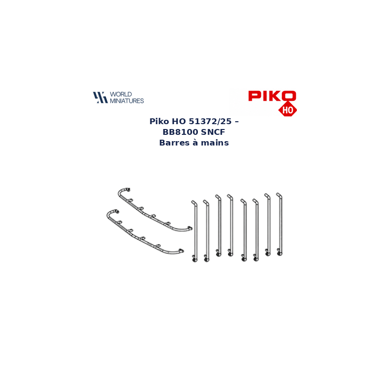 Piko HO 51372/25 – BB8100 SNCF Barres à mains