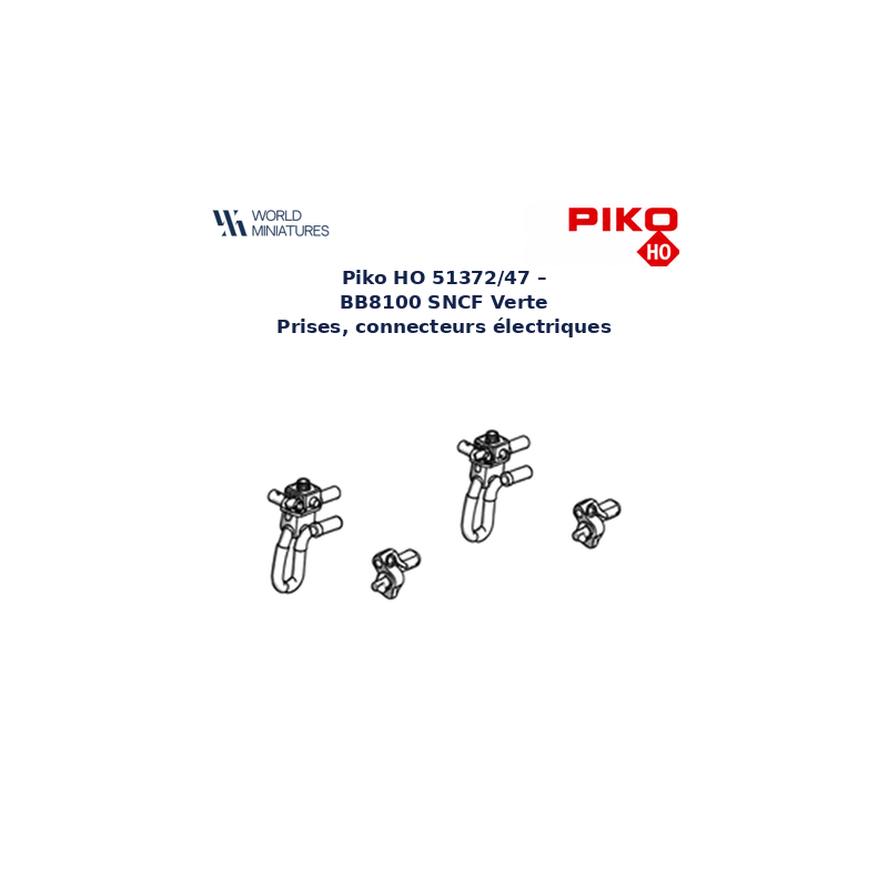 Piko HO 51372/47 – BB8100 SNCF Verte Prises, connecteurs électriques