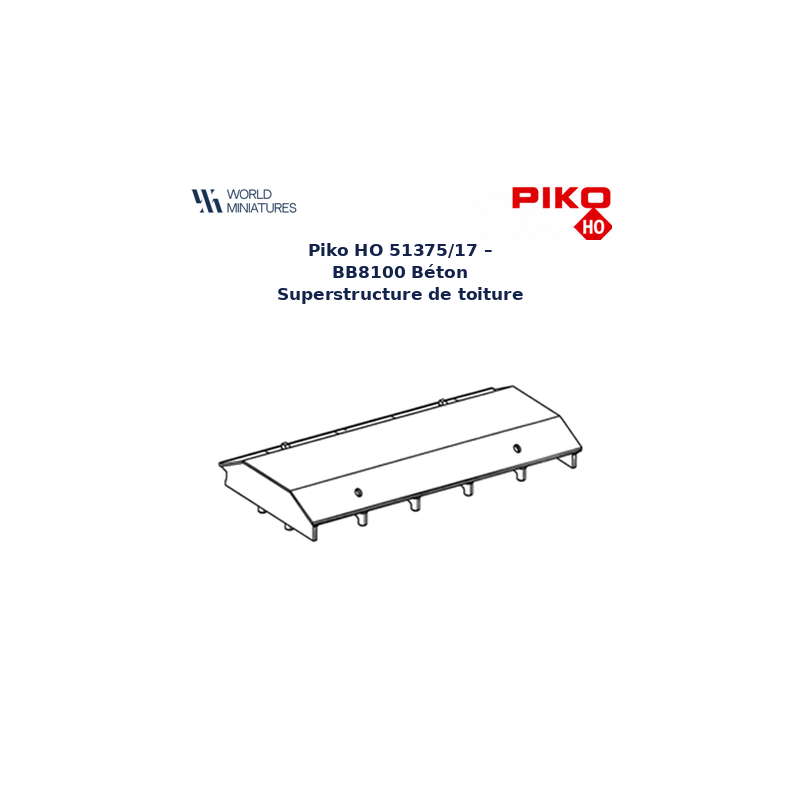 Piko HO 51375/17 – BB8100 Béton Superstructure de toiture