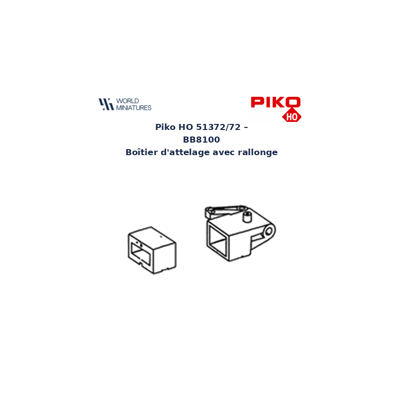 Piko HO 51372/72 – BB8100 Boîtier d’attelage avec rallonge