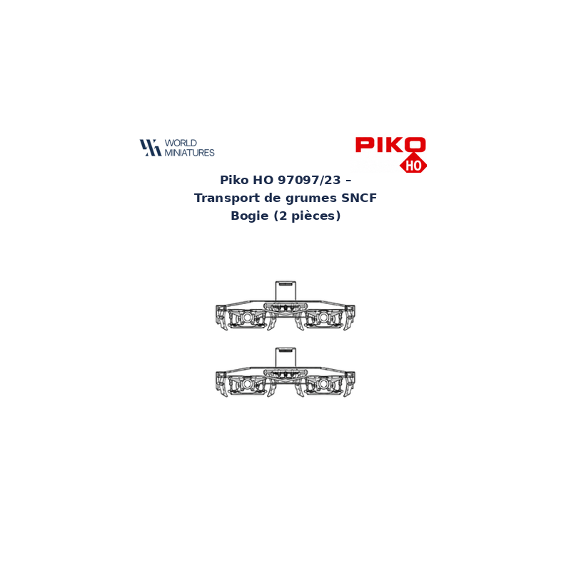 Piko HO 97097/23 – Transport de grumes SNCF Bogie (2 pièces)