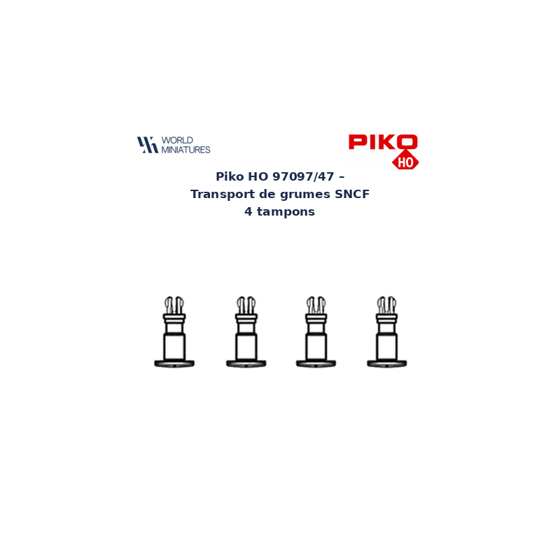 Piko HO 97097/47 – Transport de grumes SNCF 4 tampons