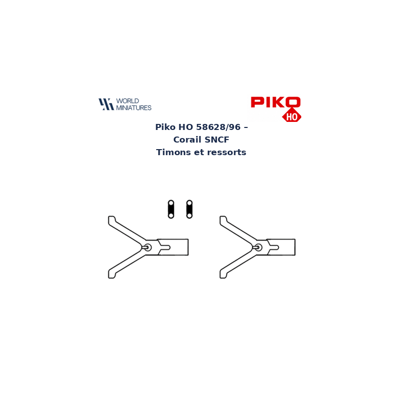 Piko HO 58628/96 – Corail SNCF Timons et ressorts