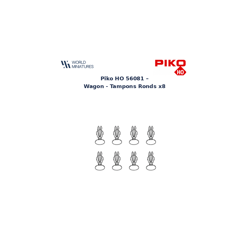 Piko HO 56081 - Wagon – Tampons Ronds x8