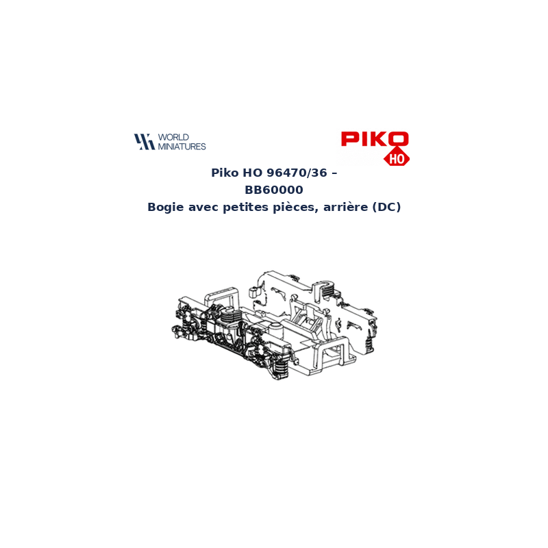 Piko HO 96470/36 – BB60000 Bogie avec petites pièces, arrière (DC)