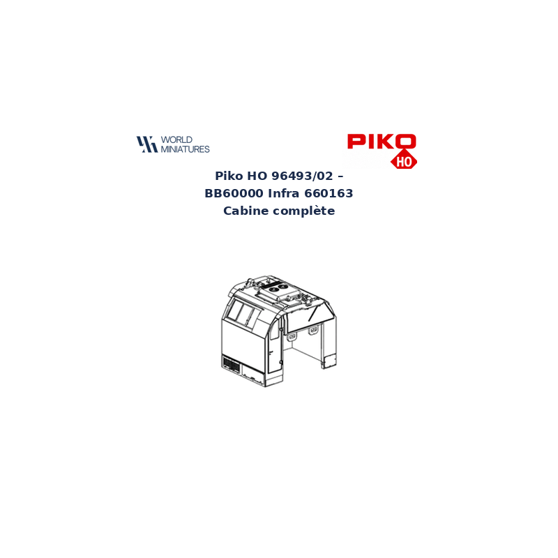 Piko HO 96493/02 – BB60000 Infra 660163 Cabine complète